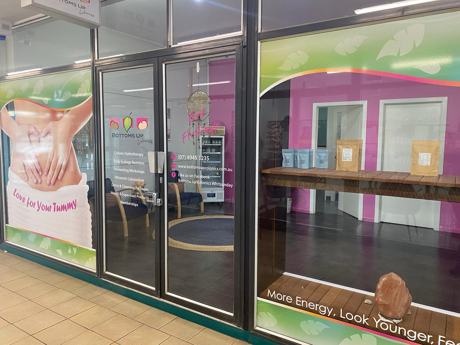 Bottoms Up Colonics Whitsunday — Clinic Entrance & Shopfront
